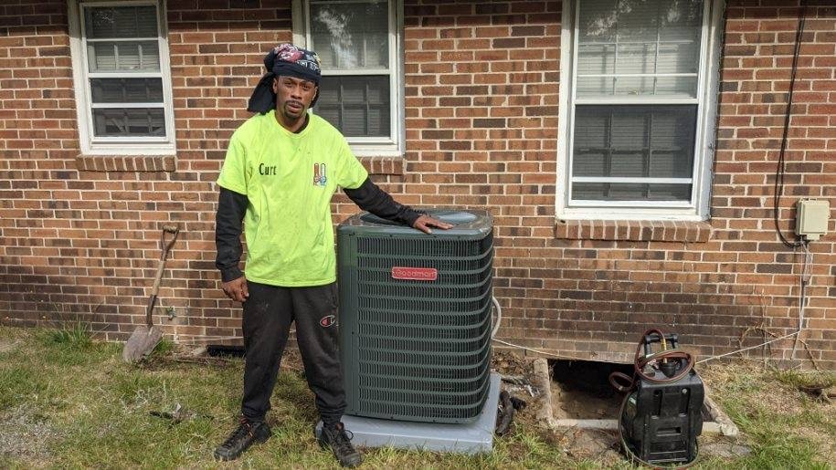 AC unit installation